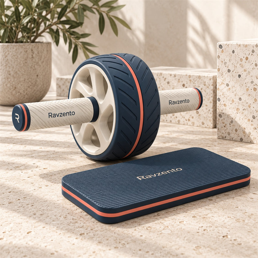 Ravzento Ab Wheel & Knee Pad Set